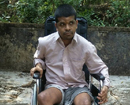 Karkala: Friends Club of Nandalike donates wheel chair to disabled boy
